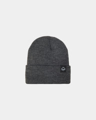 Custom knit watch beanie with embroidered logo cuff - Charcoal Grey (007)