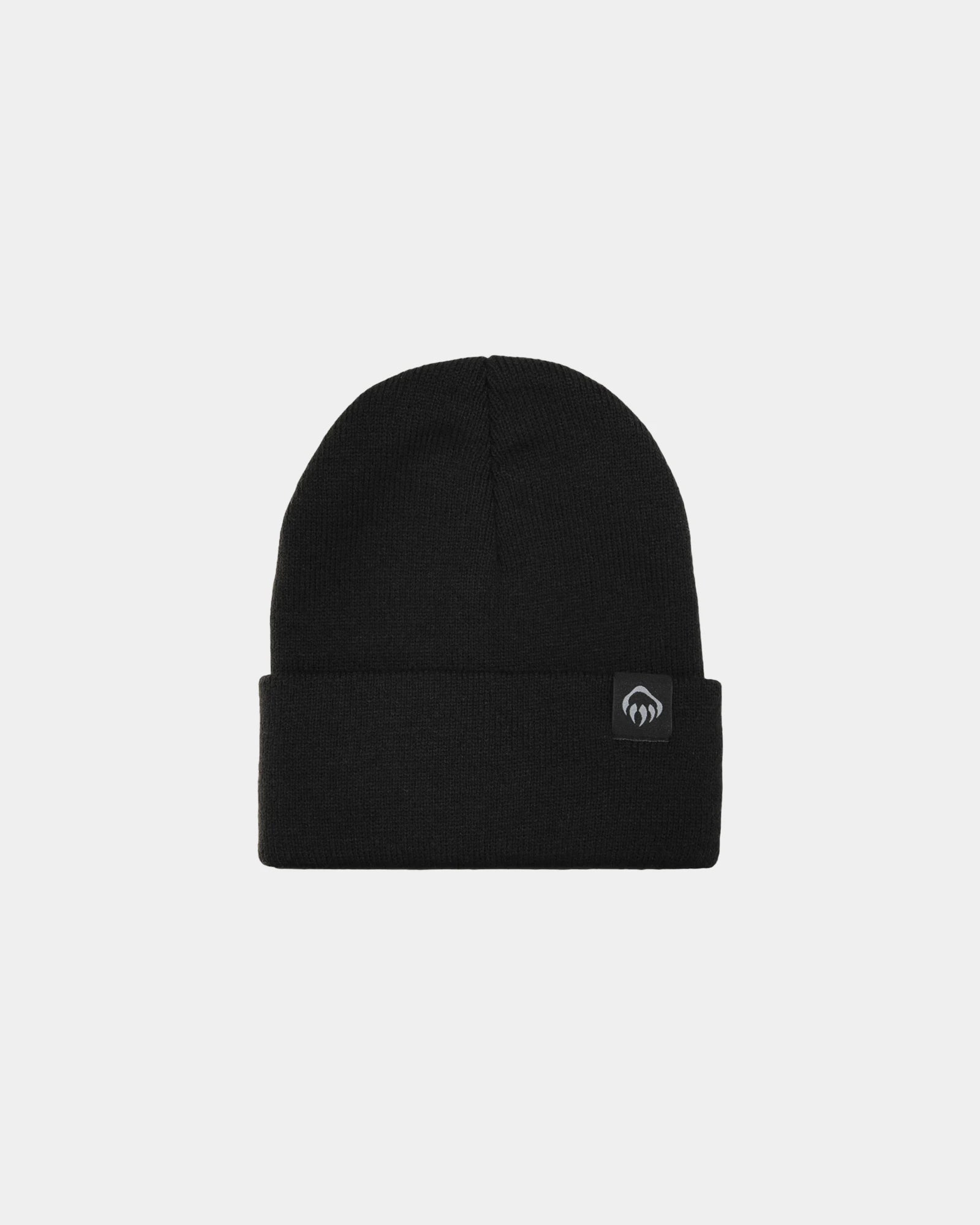 Custom knit watch beanie with embroidered logo cuff - Black (995)