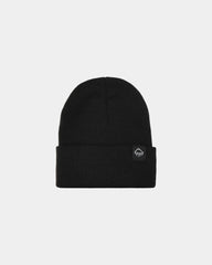 Custom knit watch beanie with embroidered logo cuff - Black (995)