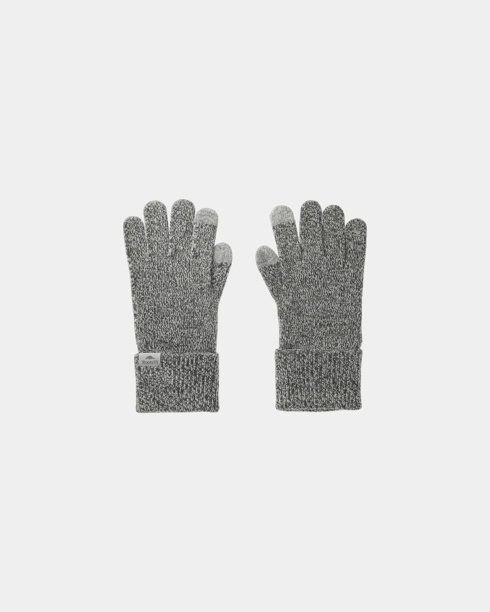 Custom knit texting gloves with touchscreen fingertips - Charcoal Mix (987)