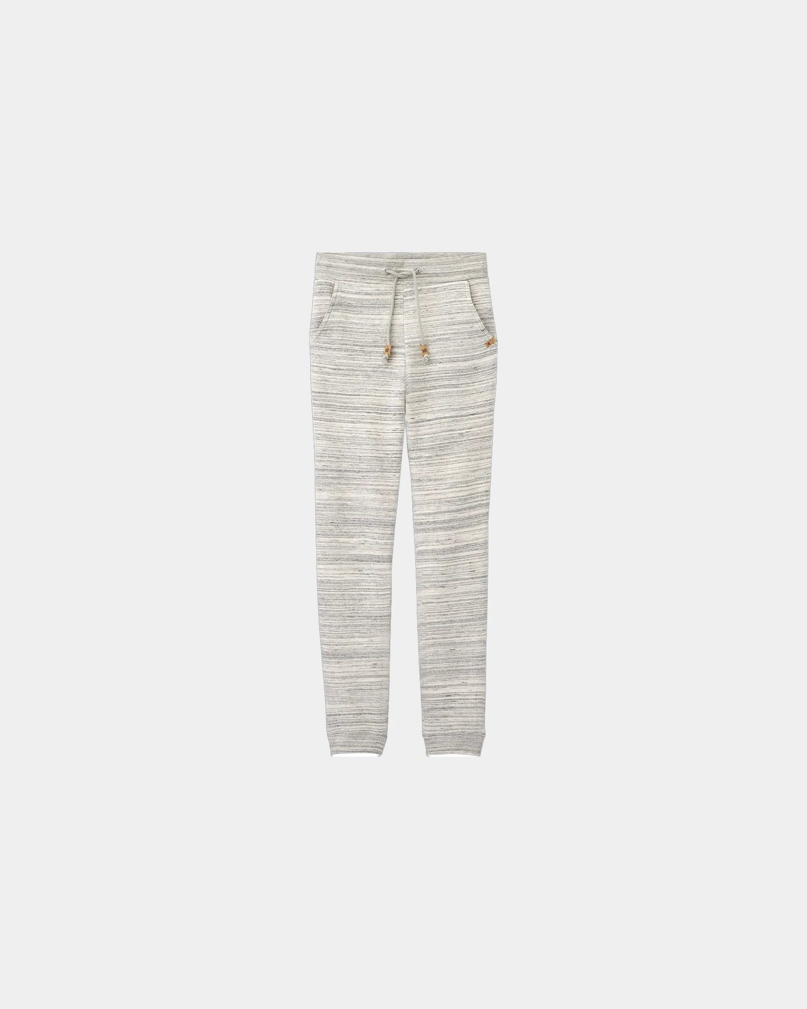 Custom organic cotton Tentree Bamone sweatpants - Ten Hi Rise Grey Space Dye (888)