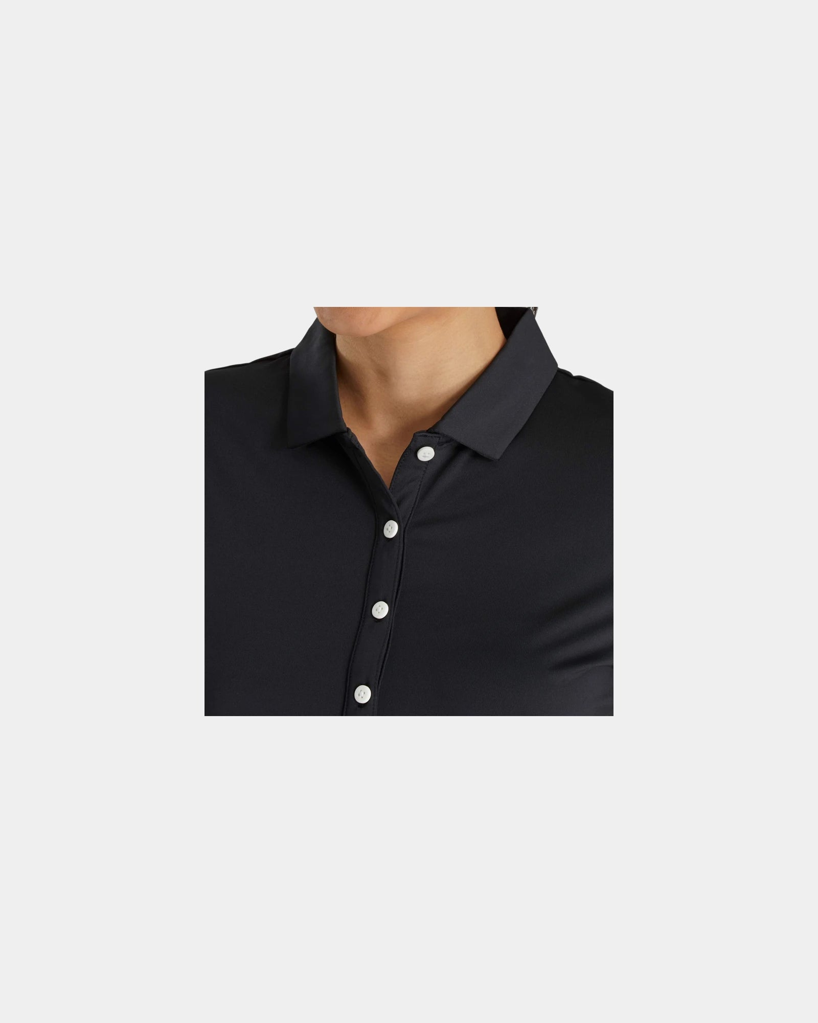 Custom moisture-wicking women's golf polo shirt - Black (995)