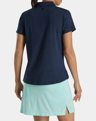 Custom moisture-wicking women's golf polo shirt - Navy (575)