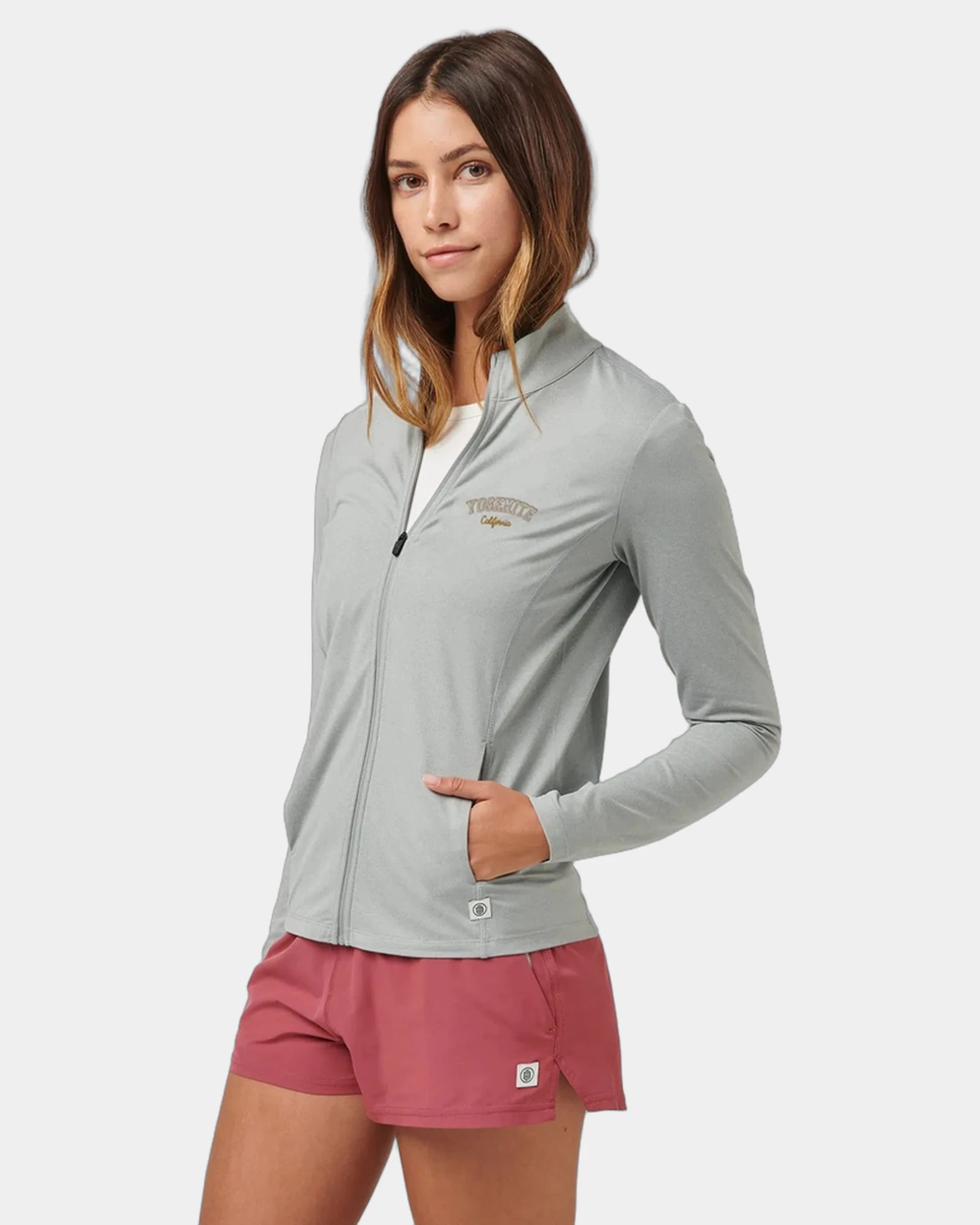 Custom moisture-wicking full-zip jacket for women - Ash Gray Heather (954)