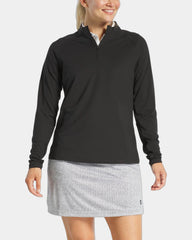 Custom four-way stretch women's quarter-zip pullover - 3