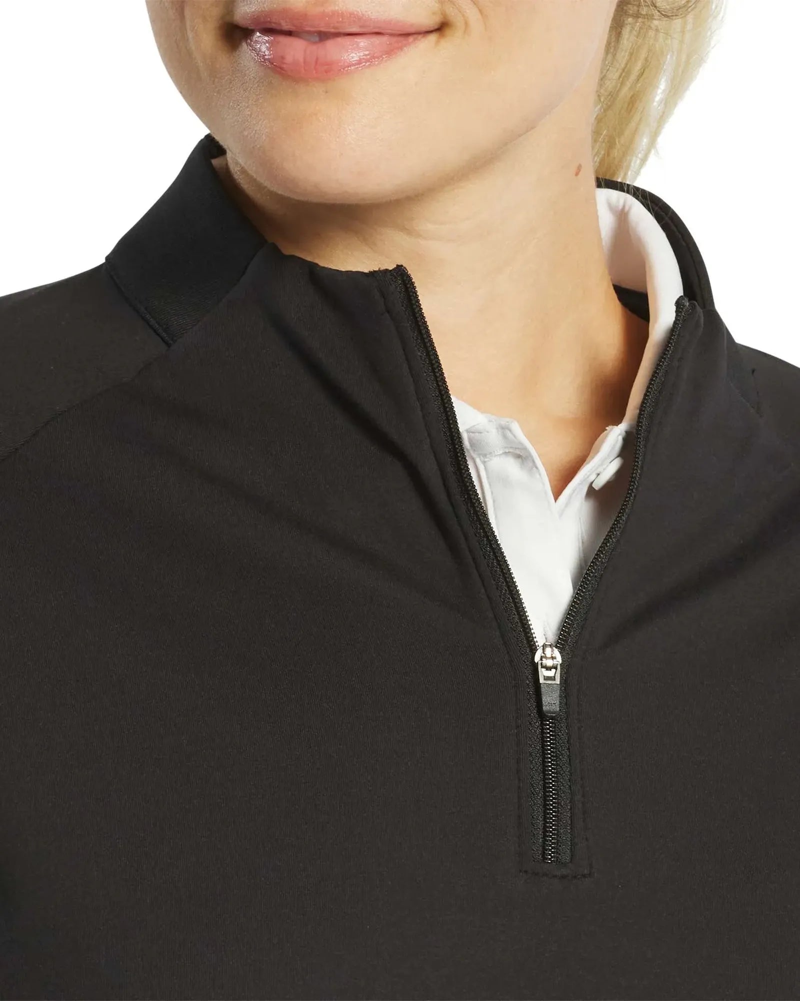 Custom four-way stretch women's quarter-zip pullover - 2