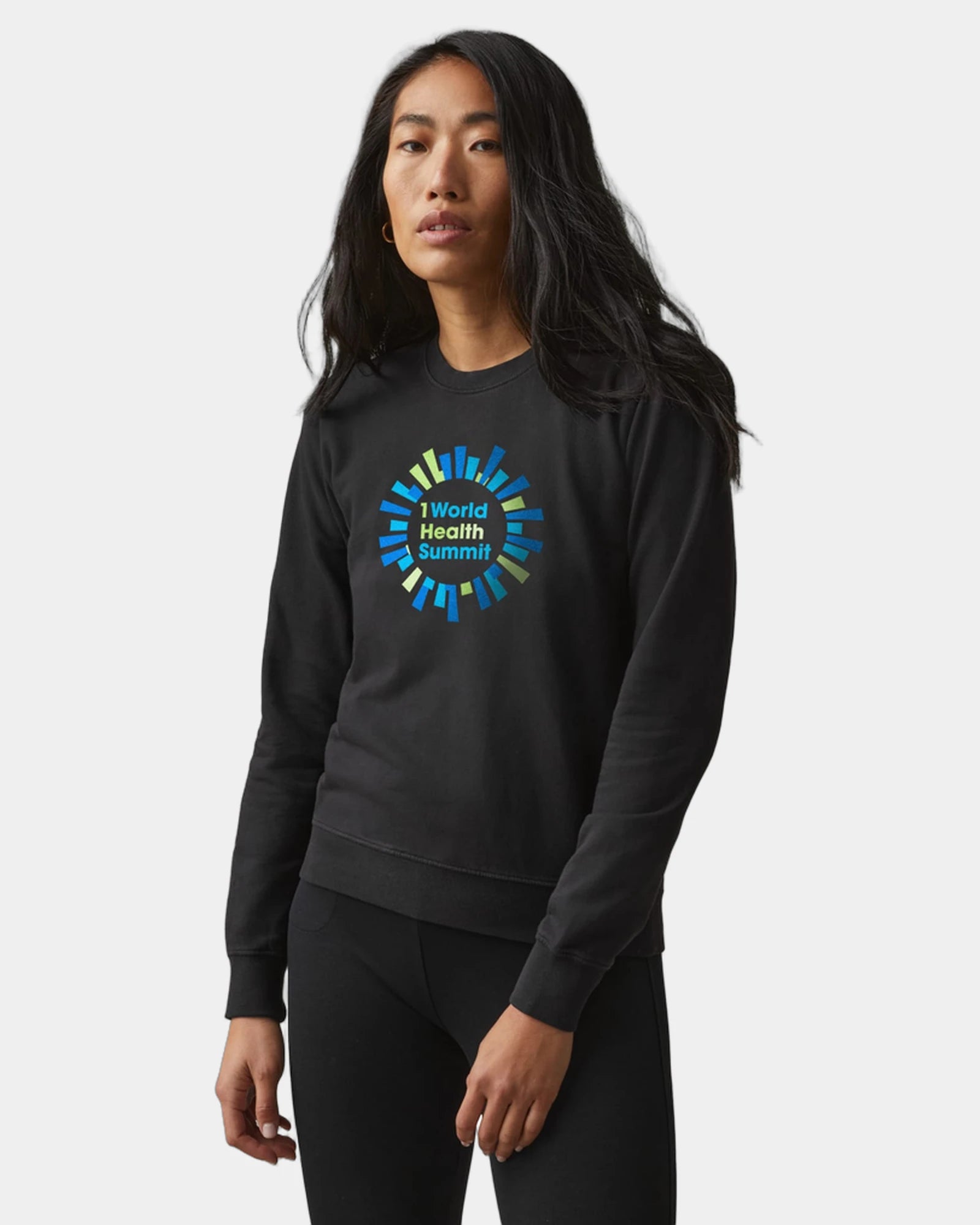Custom cotton French terry crew sweatshirt women's - 13