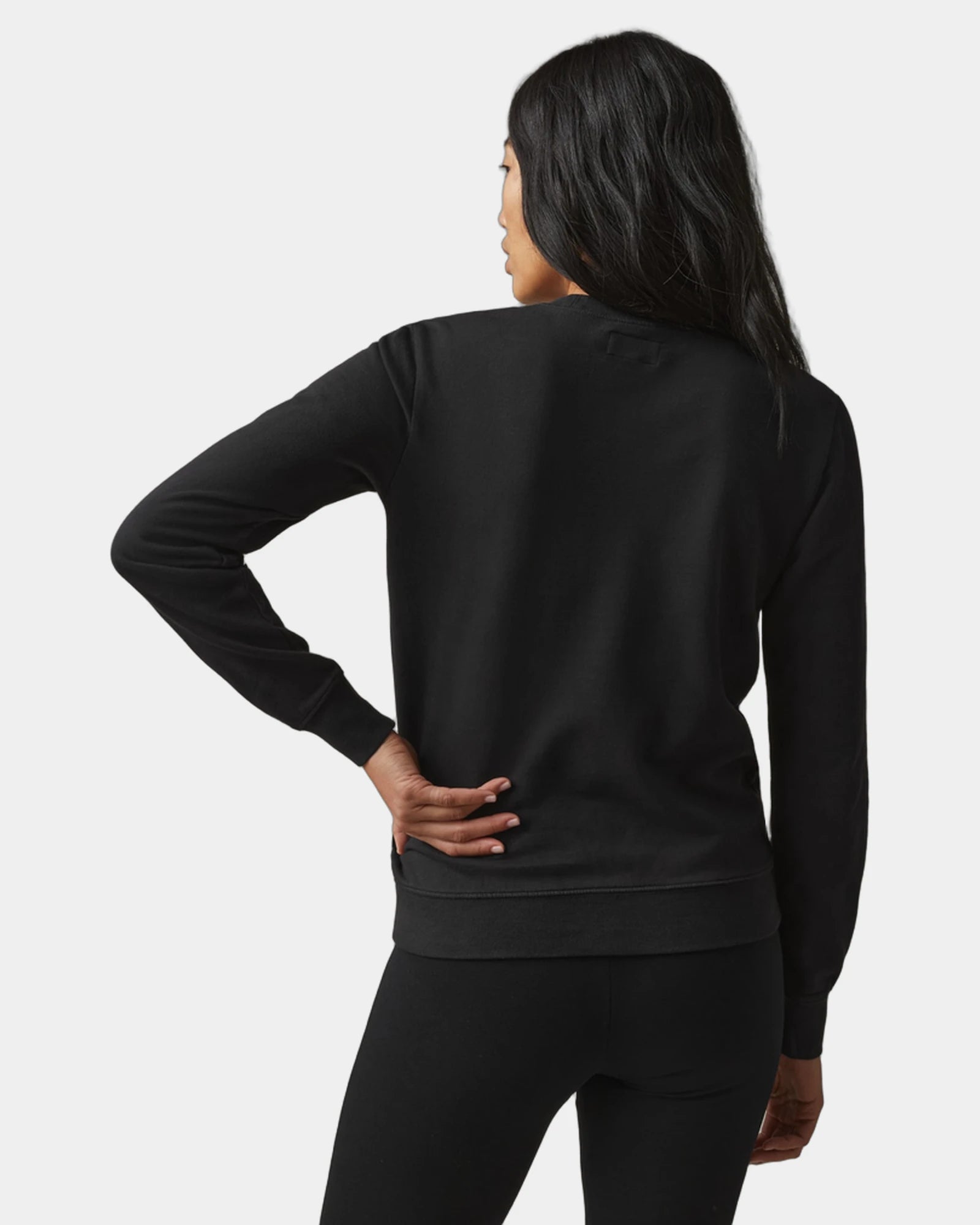 Custom cotton French terry crew sweatshirt women's - 8