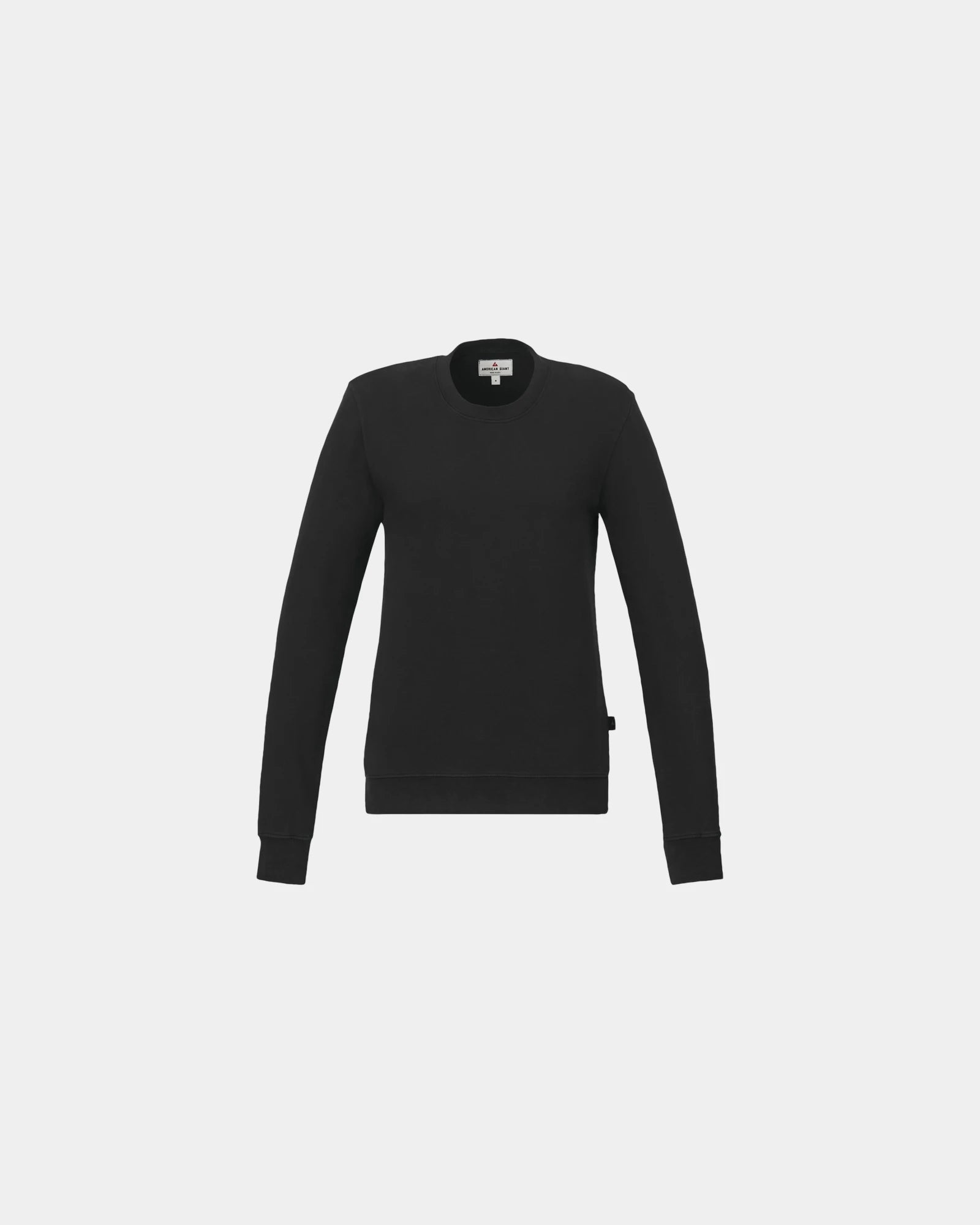 Custom cotton French terry crew sweatshirt women's - Black (995)