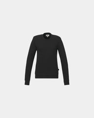 Custom cotton French terry crew sweatshirt women's - Black (995)