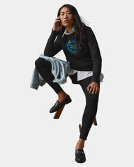 Custom cotton French terry crew sweatshirt women's - 14