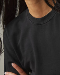 Custom cotton French terry crew sweatshirt women's - 1