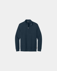 Custom waffle-knit quarter-zip pullover for teams - Total Eclipse