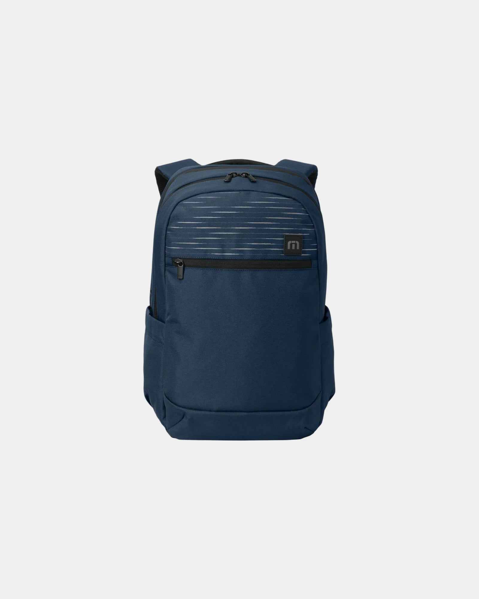 Custom 600D laptop backpack with padded compartment - River Blue Navy