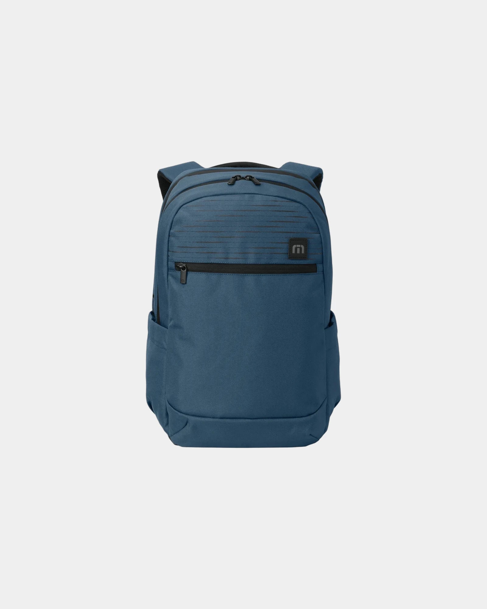 Custom 600D laptop backpack with padded compartment - Dusty Blue