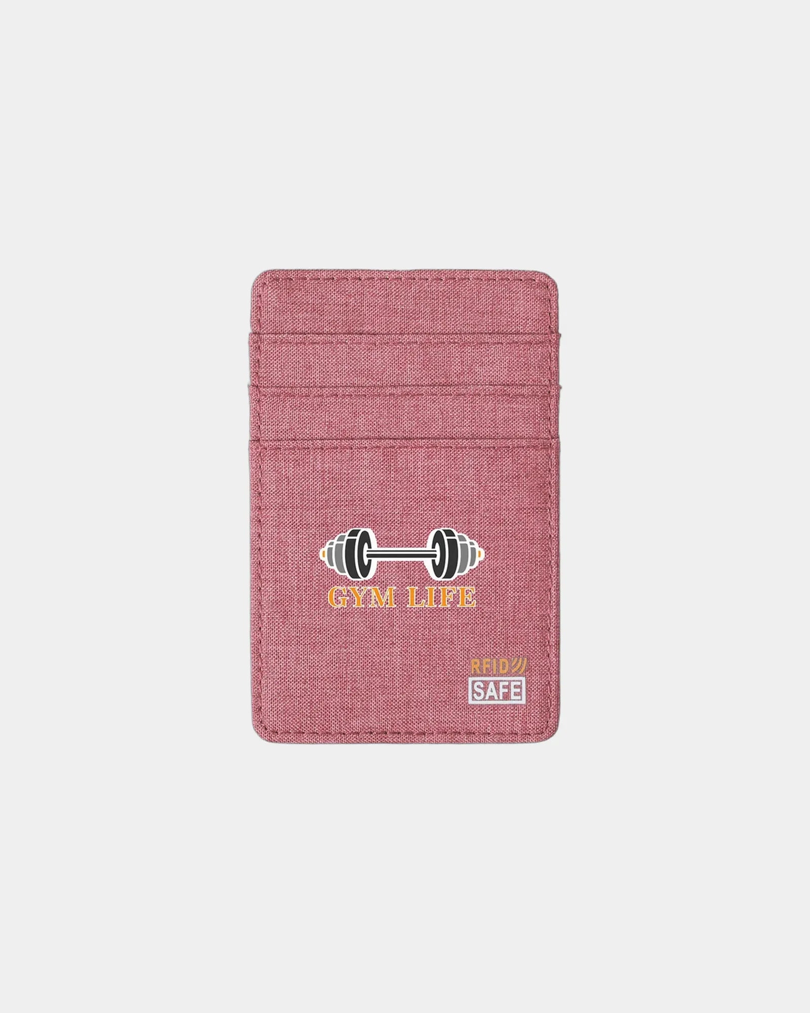 Custom RFID-blocking polyester wallet with 6 pockets - Red