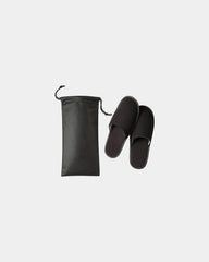 Custom travel slippers in polyester drawstring pouch - 1