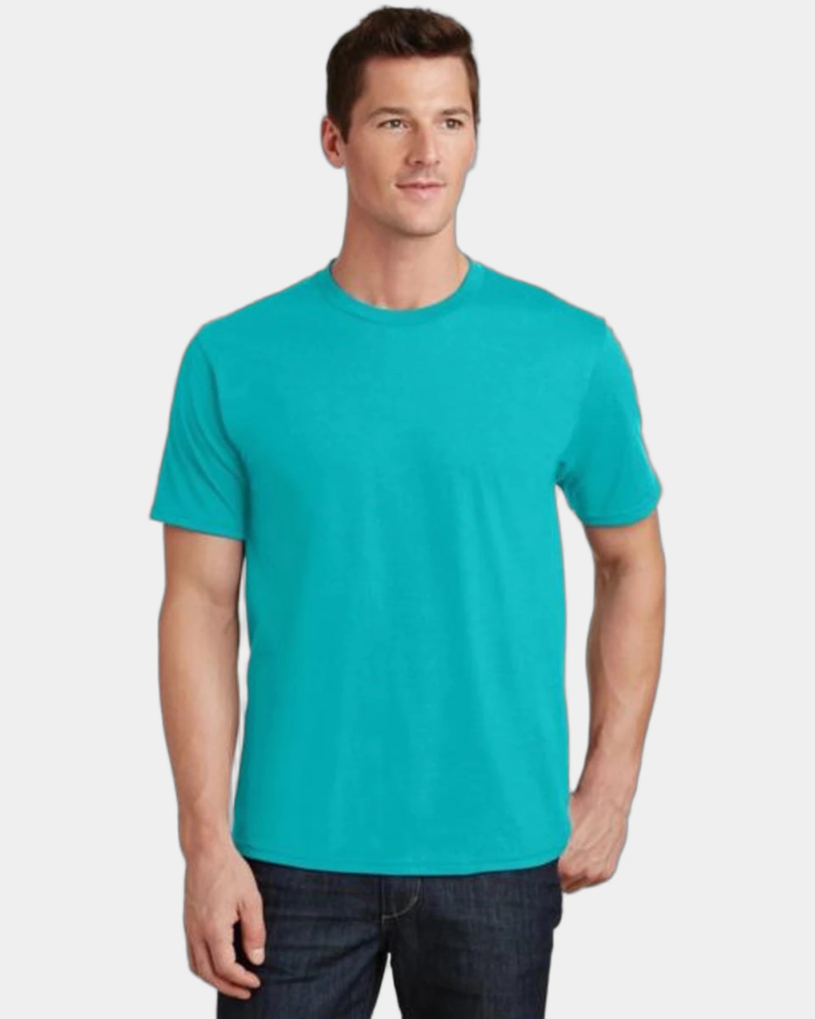 Custom cotton fan favorite tee for sports teams - Bright Aqua