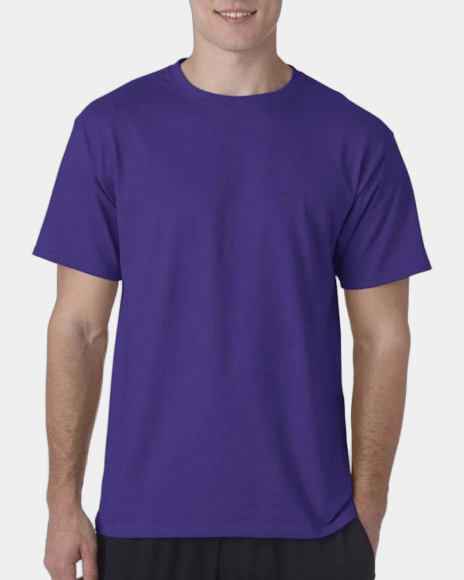 Custom 6.1 oz heavyweight cotton tagless T-shirt - Purple