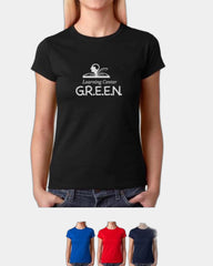 Custom cotton ladies' t-shirt with contoured silhouette - Black