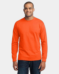 Custom long sleeve core blend tee 5.5 oz - Orange