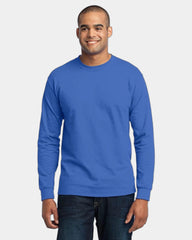 Custom long sleeve core blend tee 5.5 oz - Royal Blue