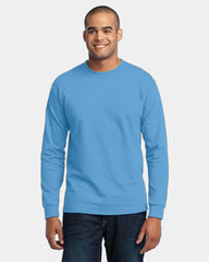 Custom long sleeve core blend tee 5.5 oz - Aquatic Blue