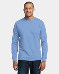 Custom long sleeve core blend tee 5.5 oz - Light Blue