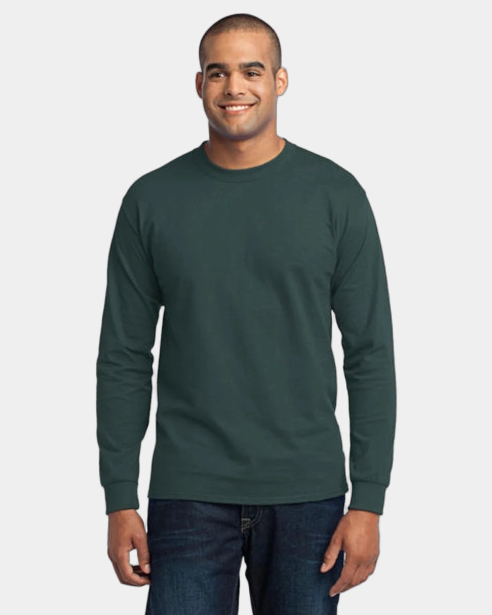 Custom long sleeve core blend tee 5.5 oz - Dark Green