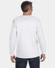 Custom cotton long sleeve tee heavyweight 5.4 oz - 1