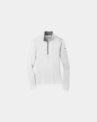 Custom Dri-FIT stretch Nike half-zip cover-up jacket - White/ Dark Grey