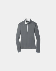 Custom Dri-FIT stretch Nike half-zip cover-up jacket - Dark Grey/ White
