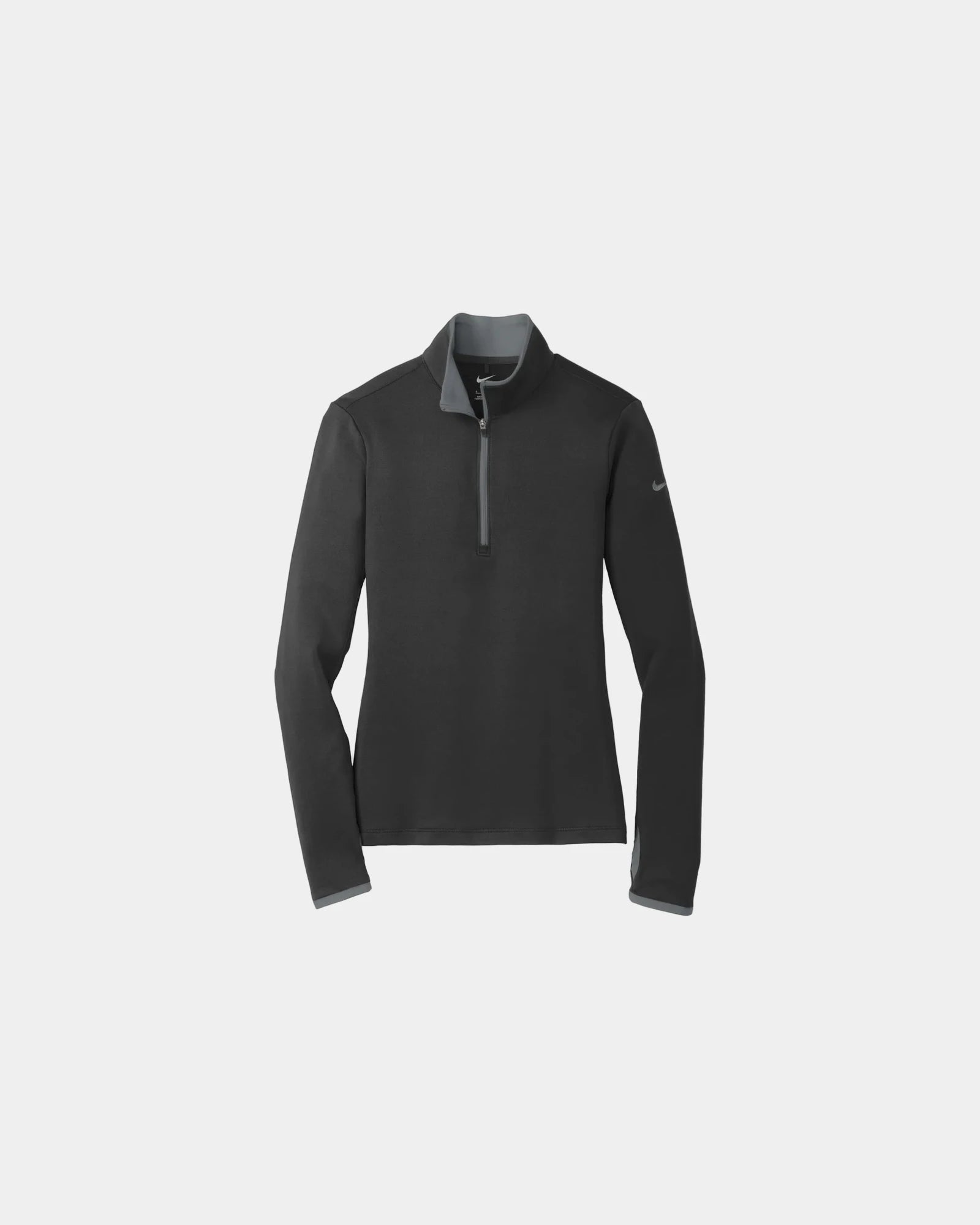 Custom Dri-FIT stretch Nike half-zip cover-up jacket - Black/ Dark Grey