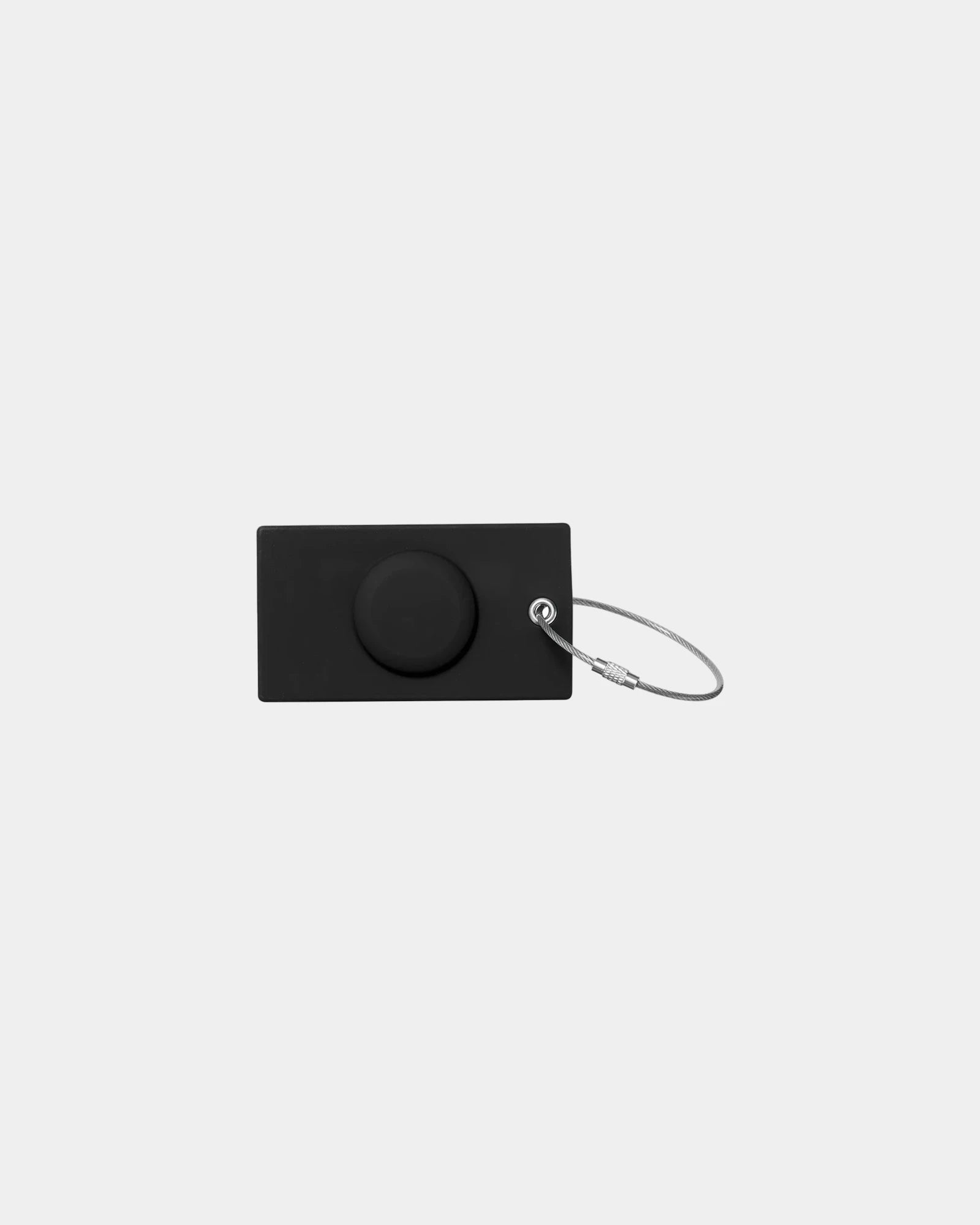 Custom silicone AirTag luggage tag with ID card - Black