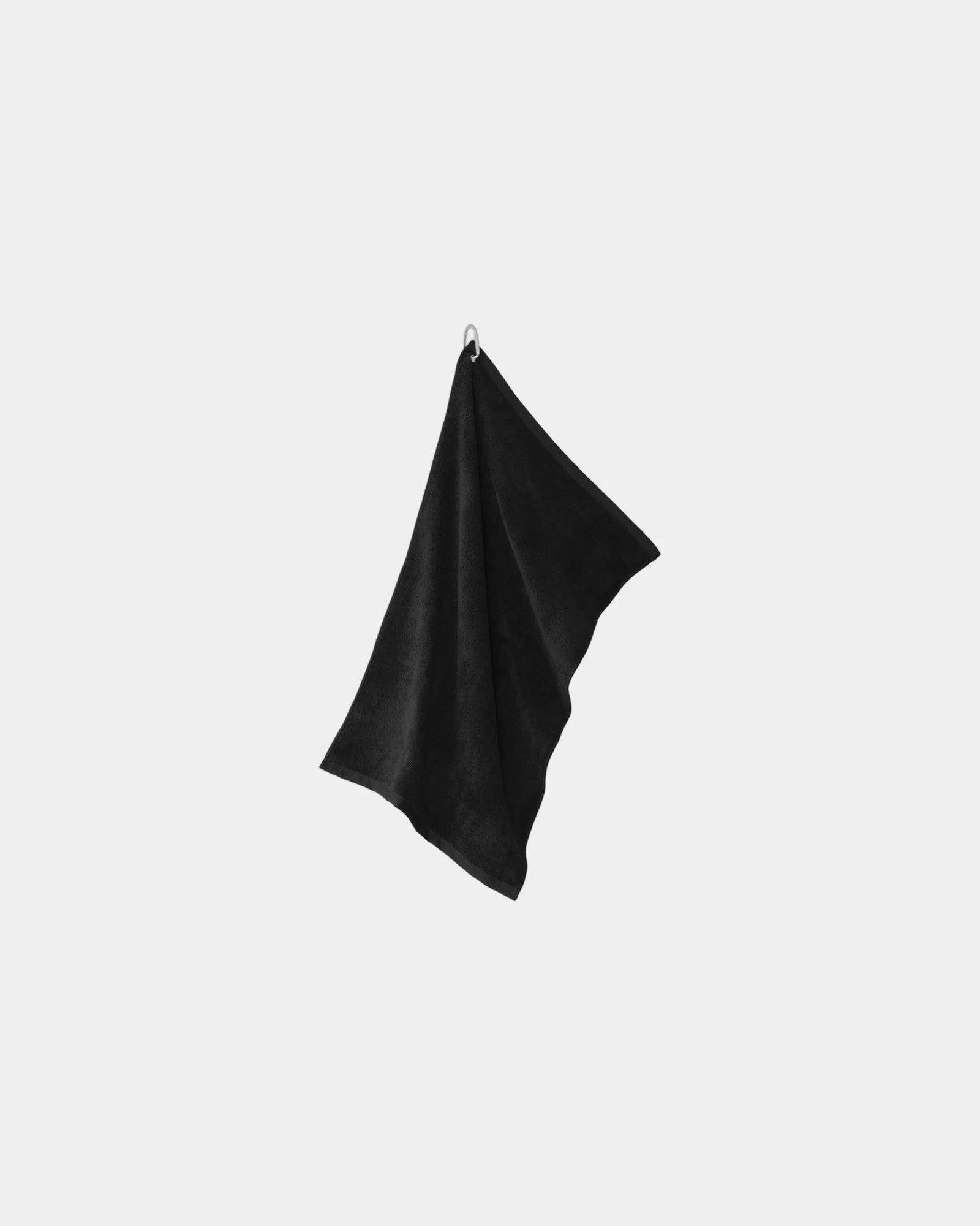 Custom microfiber golf towel Port Authority grommeted - Black