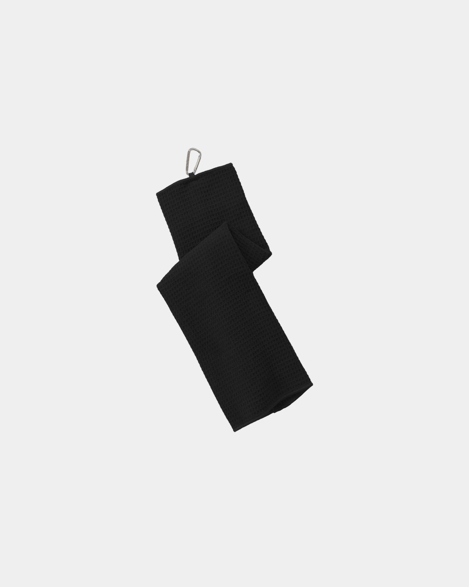 Custom microfiber golf towel Port Authority waffle - Black