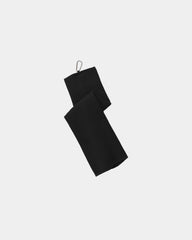 Custom microfiber golf towel Port Authority waffle - Black