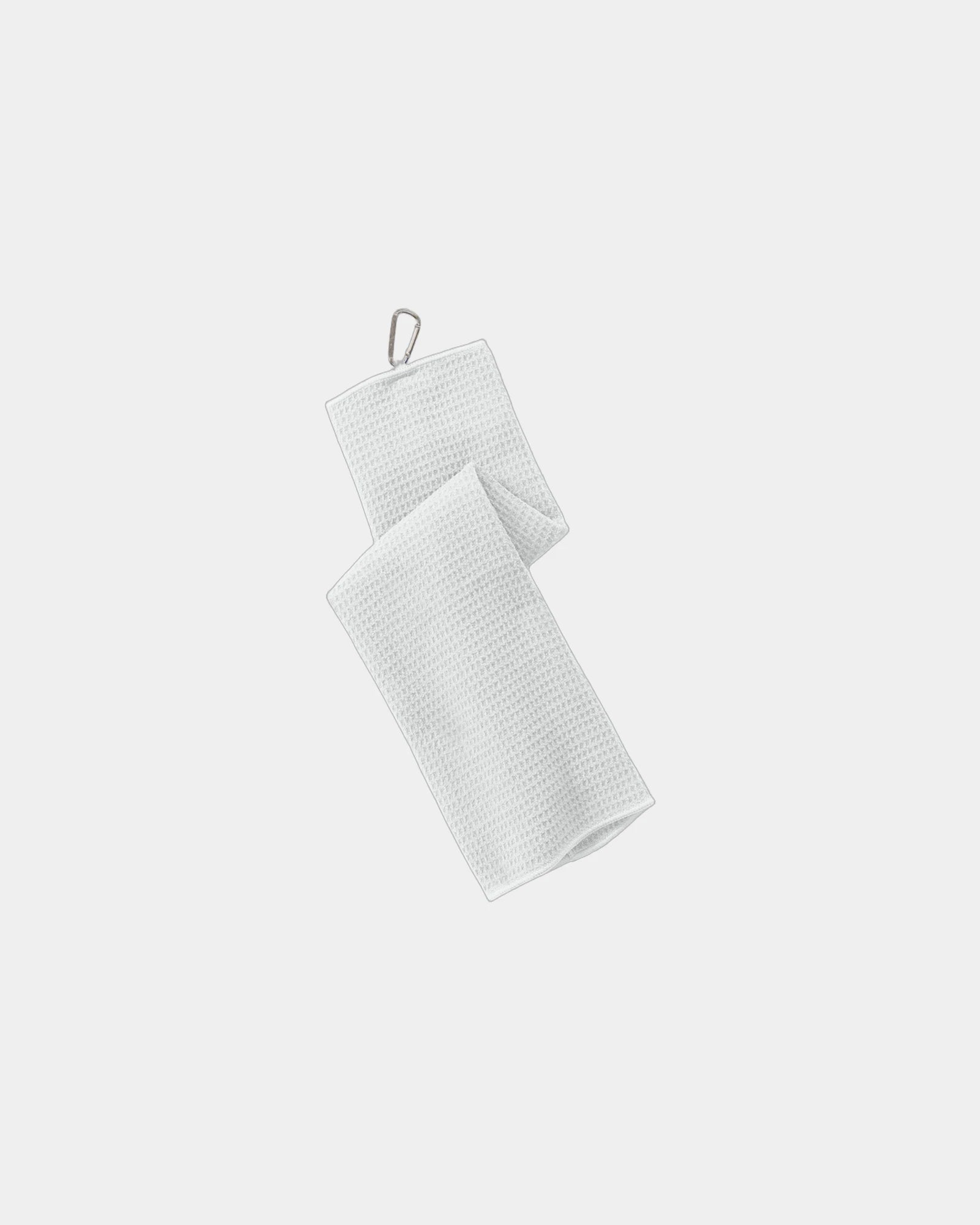 Custom microfiber golf towel Port Authority waffle - White