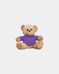 Custom plush bear with T-shirt 7" stuffed toy - Purple