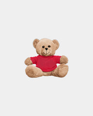 Custom plush bear with T-shirt 7" stuffed toy - Red