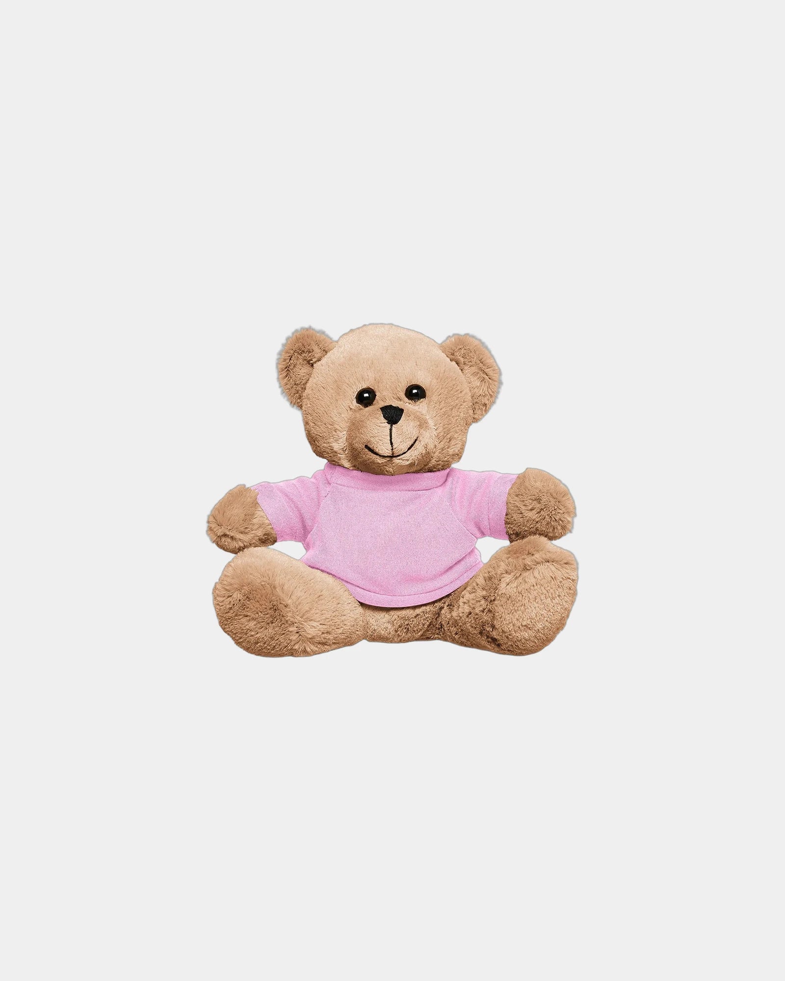 Custom plush bear with T-shirt 7" stuffed toy - Pink