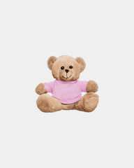 Custom plush bear with T-shirt 7" stuffed toy - Pink