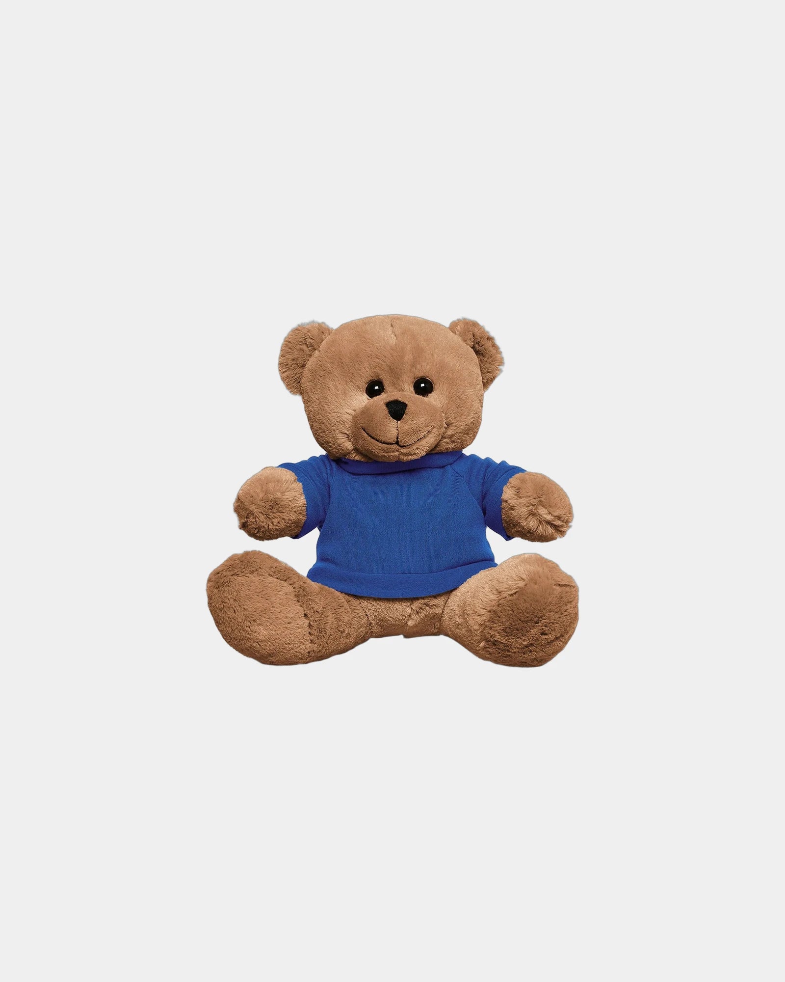 Custom plush bear with printed t-shirt, 8.5 inches - Reflex Blue