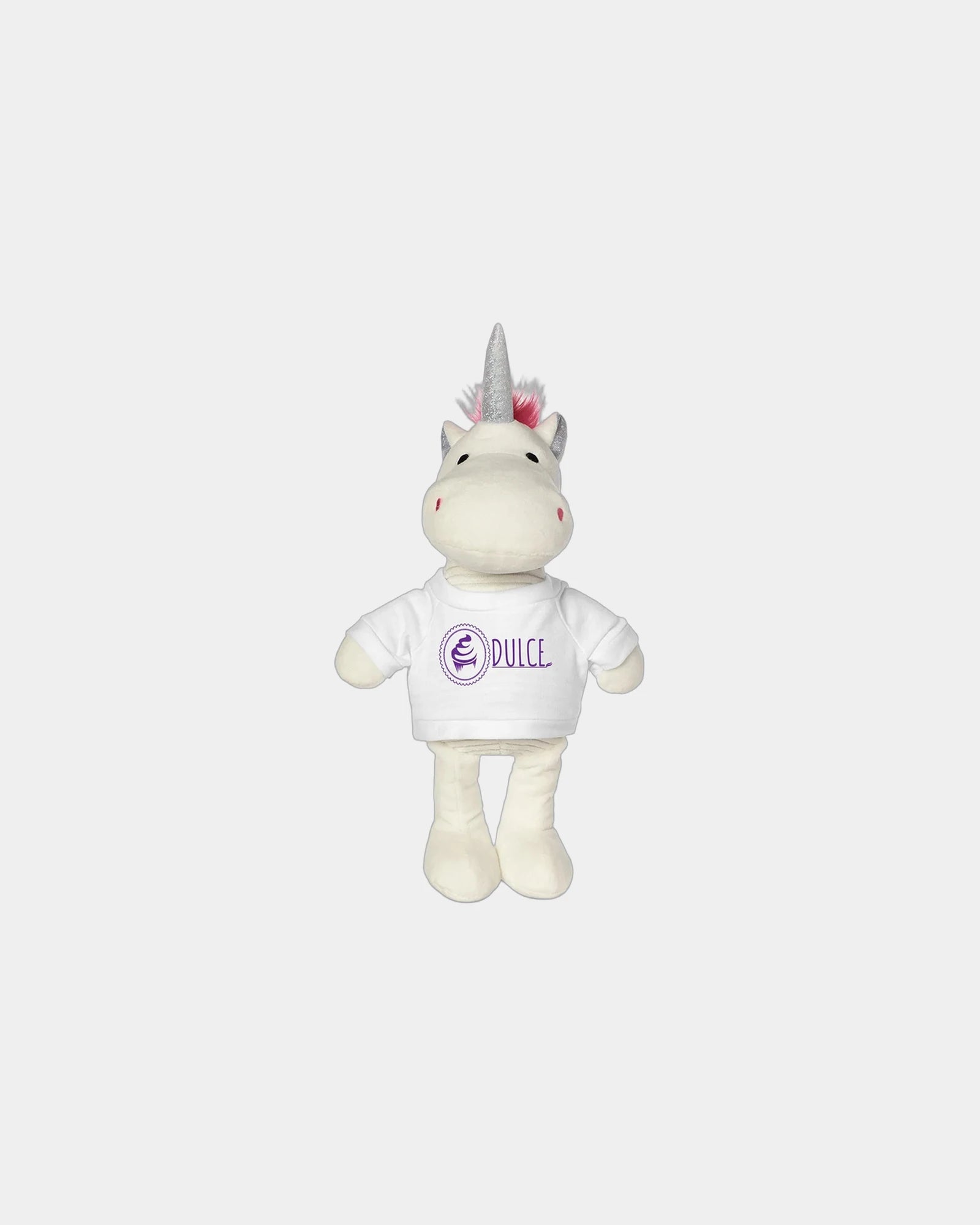 Custom 8.5-in plush unicorn with t-shirt - Gray