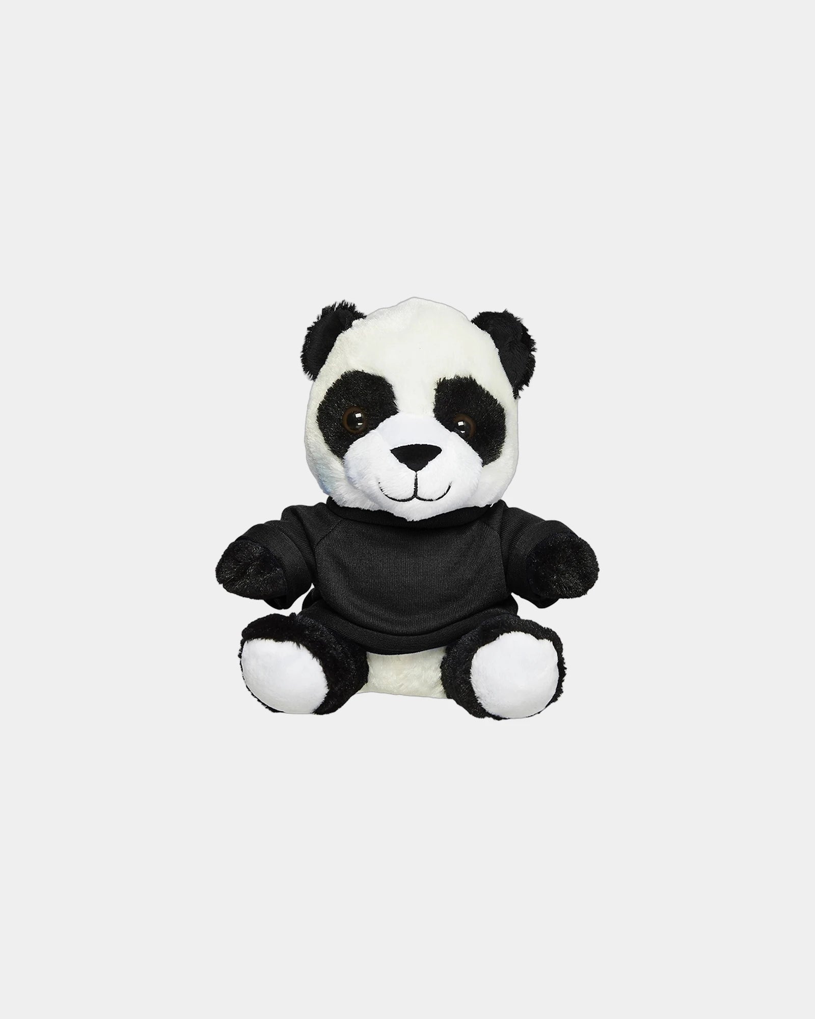 Custom plush panda with T-shirt, 7 inches - Black