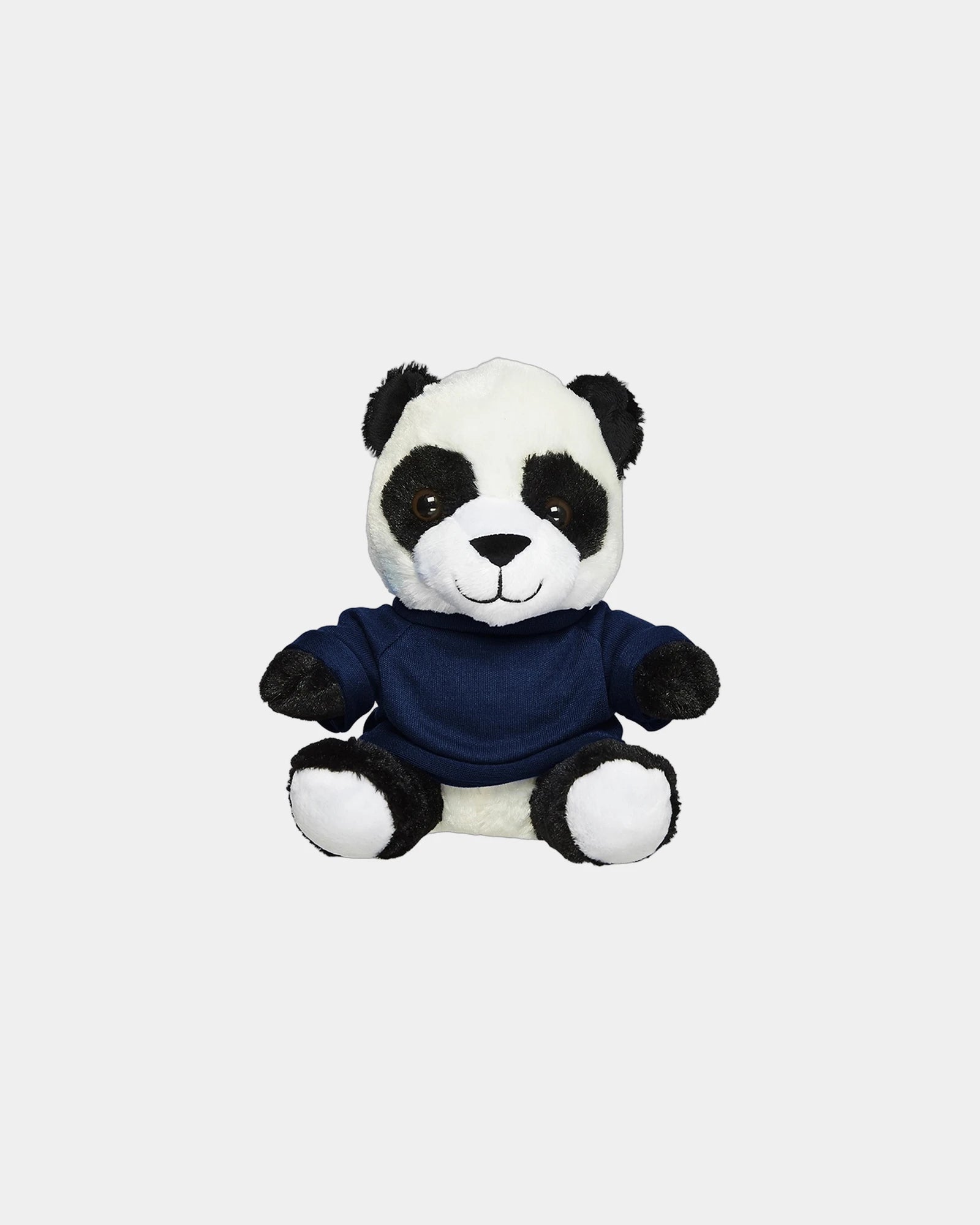 Custom plush panda with T-shirt, 7 inches - Blue-Navy