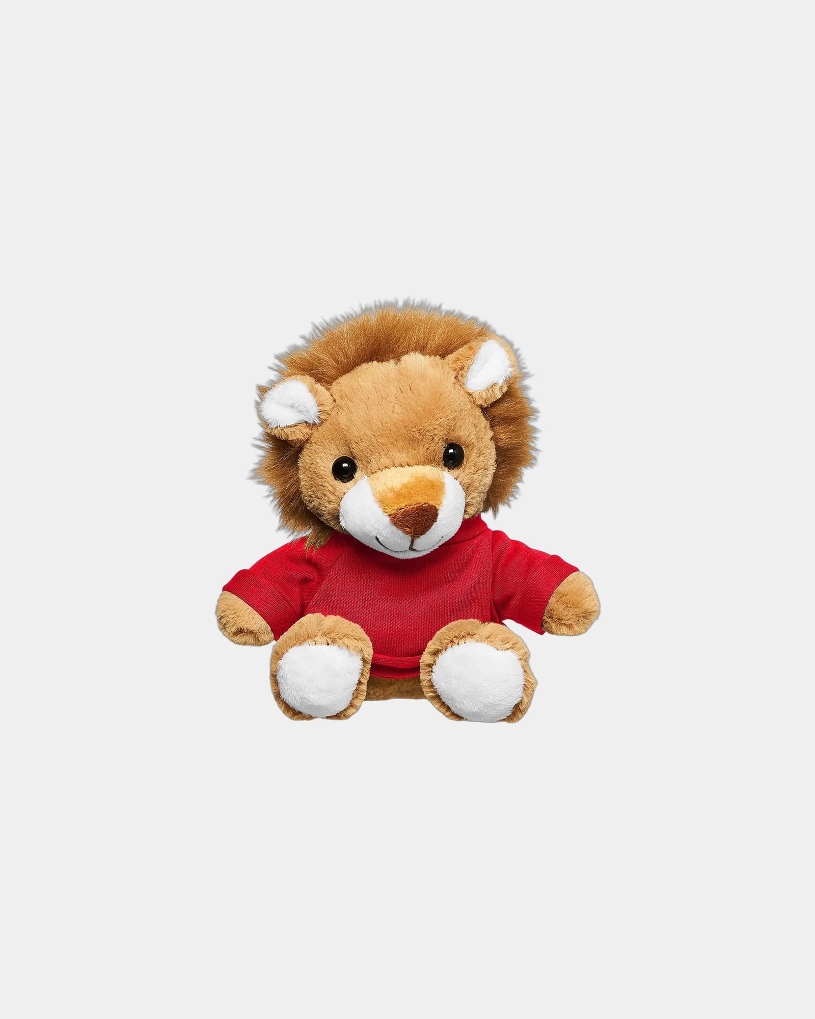 Custom plush lion with t-shirt 7" stuffed animal - Red
