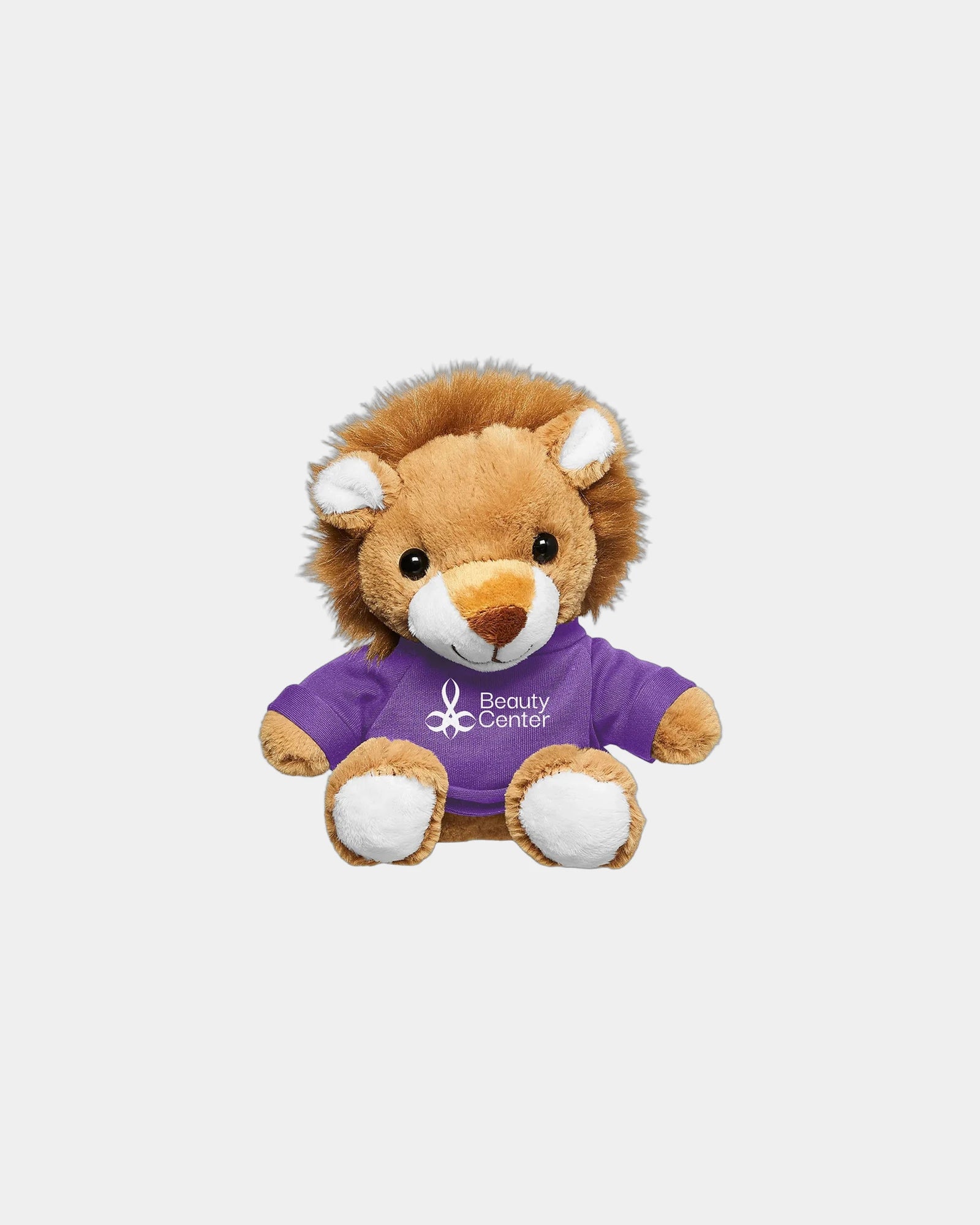 Custom plush lion with t-shirt 7" stuffed animal - Purple