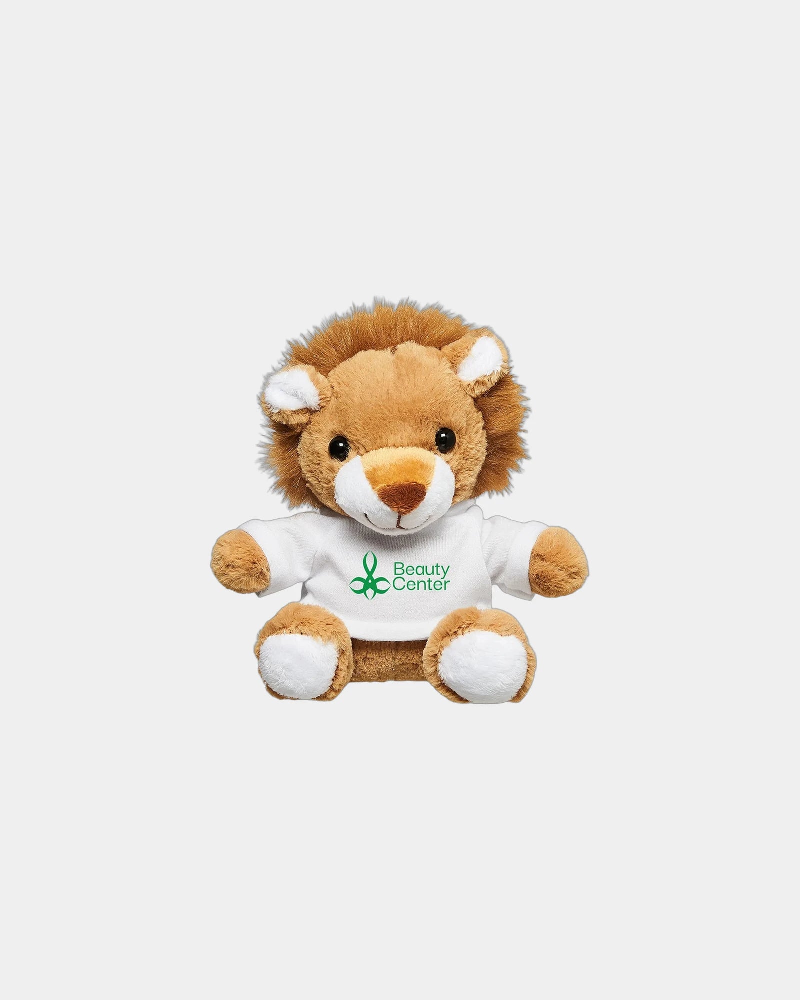 Custom plush lion with t-shirt 7" stuffed animal - White