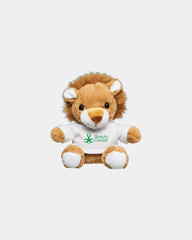 Custom plush lion with t-shirt 7" stuffed animal - White
